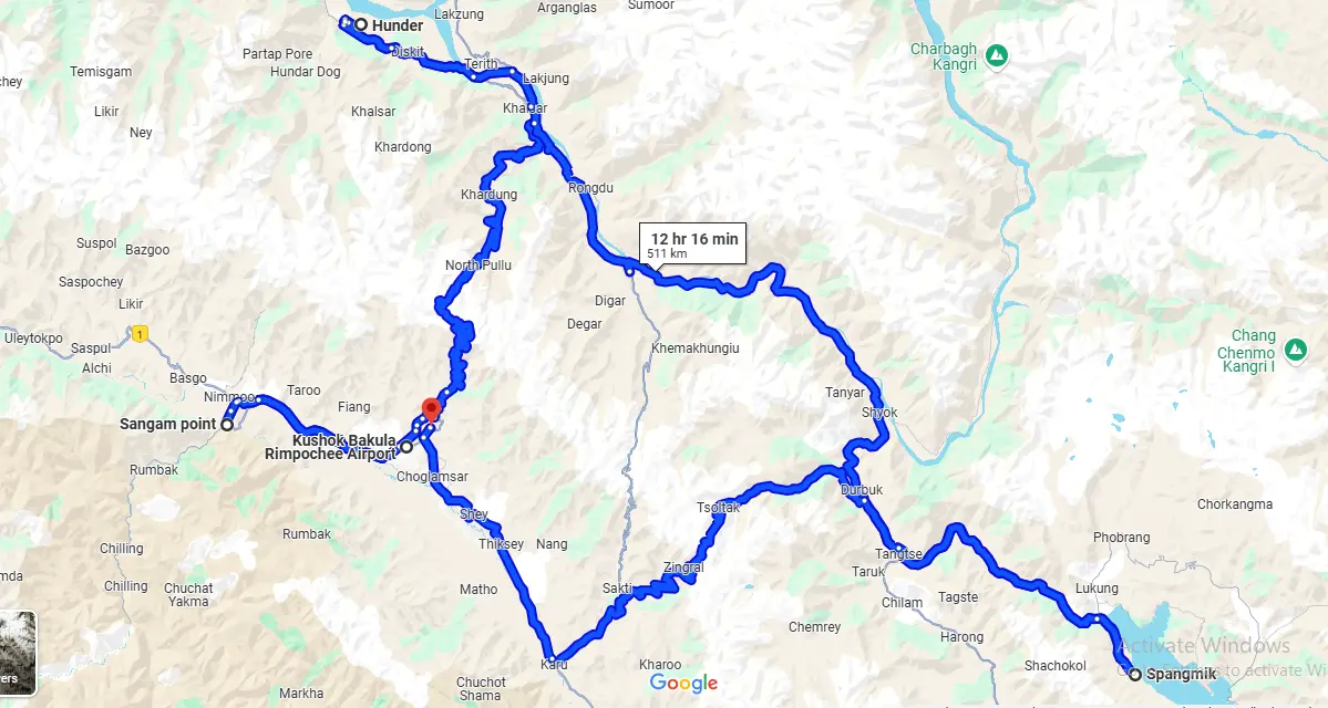 Overview Image Of The Leh Zanskar Leh Bike Tour