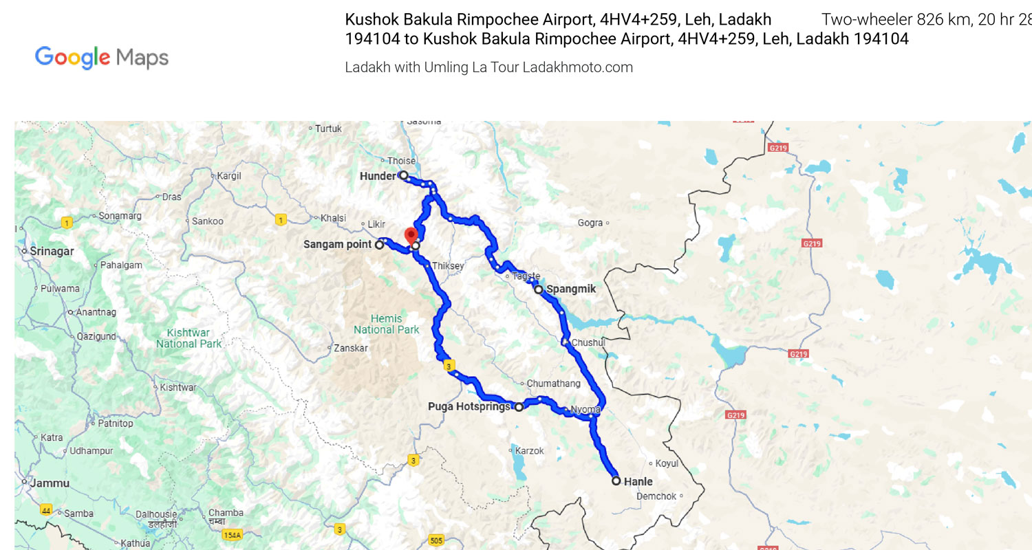 Overview Image Of The Ladakh With Umling La Bike Tour