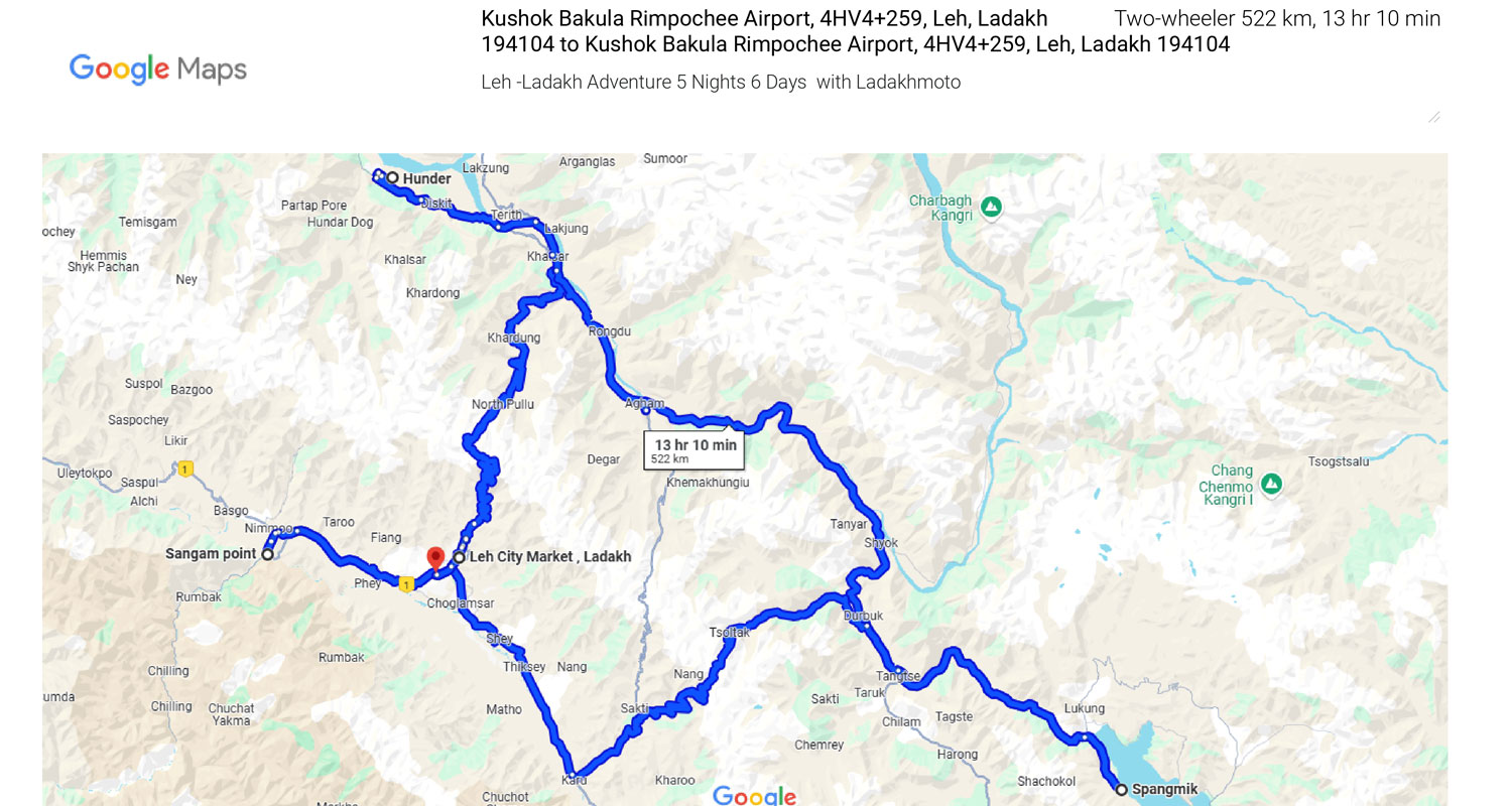 Day One Itinerary Image Of The Ladakh With Umling La Bike Tour